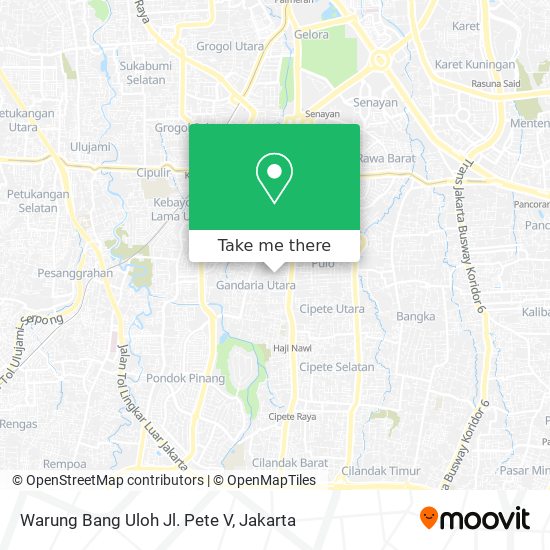 Warung Bang Uloh Jl. Pete V map