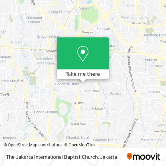 The Jakarta International Baptist Church map