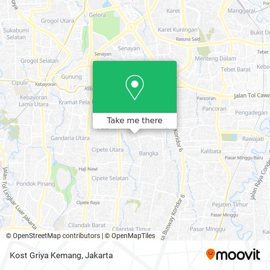 Kost Griya Kemang map