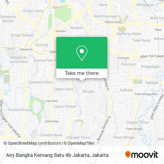 Airy Bangka Kemang Satu 4b Jakarta map