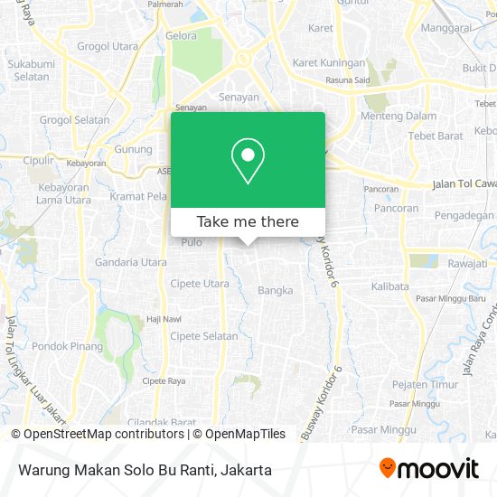 Warung Makan Solo Bu Ranti map