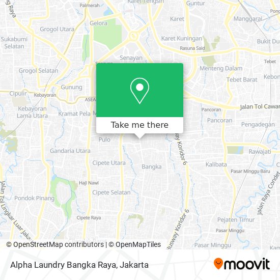 Alpha Laundry Bangka Raya map