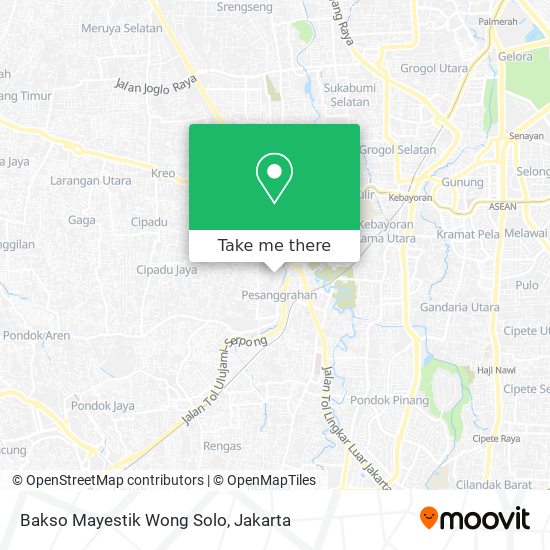 Bakso Mayestik Wong Solo map