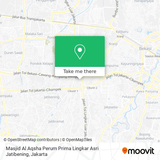 Masjid Al Aqsha Perum Prima Lingkar Asri Jatibening map