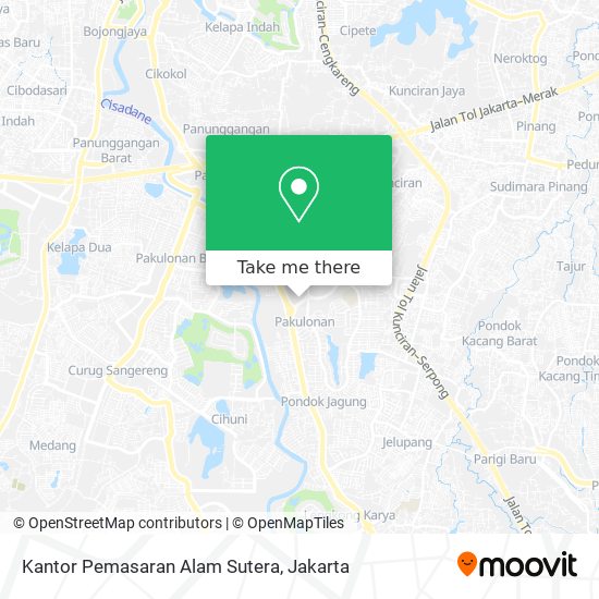 Kantor Pemasaran Alam Sutera map