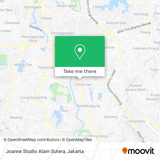 Joanne Studio Alam Sutera map