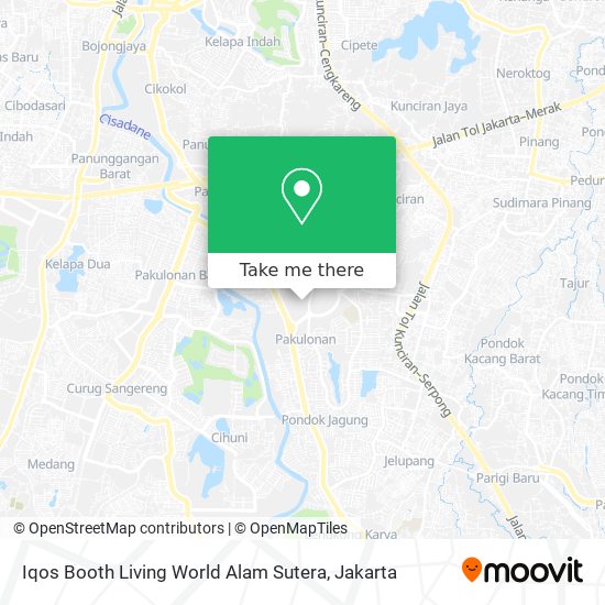 Iqos Booth Living World Alam Sutera map