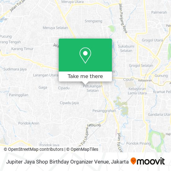 Jupiter Jaya Shop Birthday Organizer Venue map