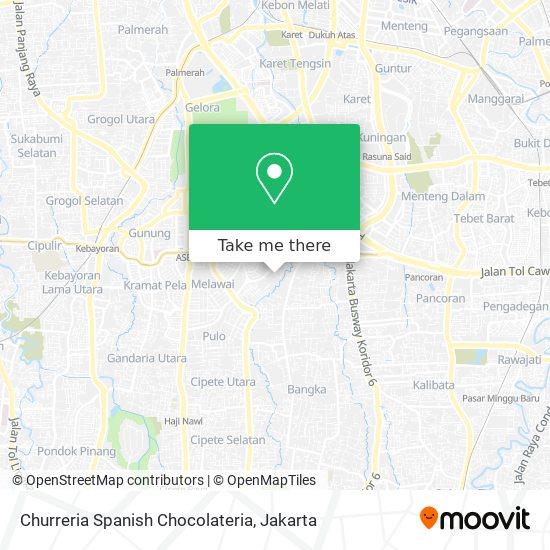 Churreria Spanish Chocolateria map