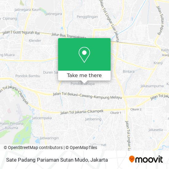 Sate Padang Pariaman Sutan Mudo map