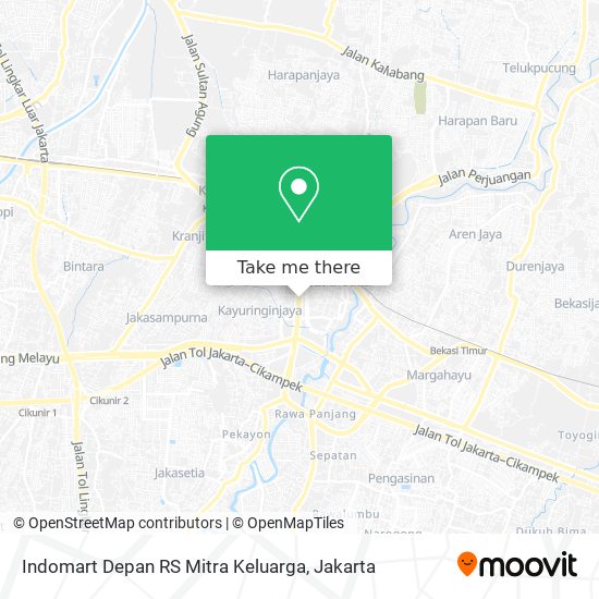 Indomart Depan RS Mitra Keluarga map