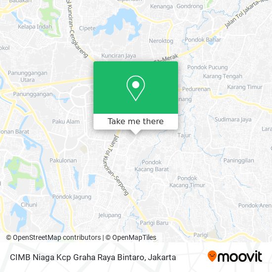 CIMB Niaga Kcp Graha Raya Bintaro map