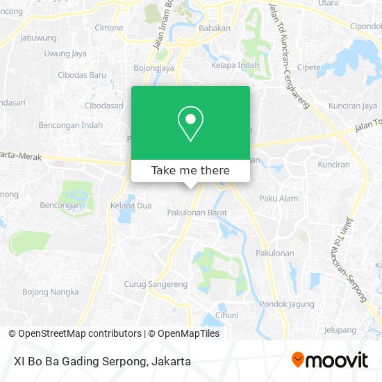 XI Bo Ba Gading Serpong map