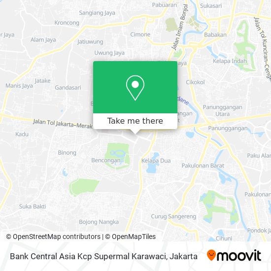 Bank Central Asia Kcp Supermal Karawaci map