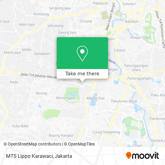 MTS Lippo Karawaci map