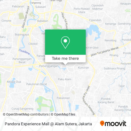 Pandora Experience Mall @ Alam Sutera map