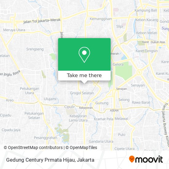 Gedung Century Prmata Hijau map