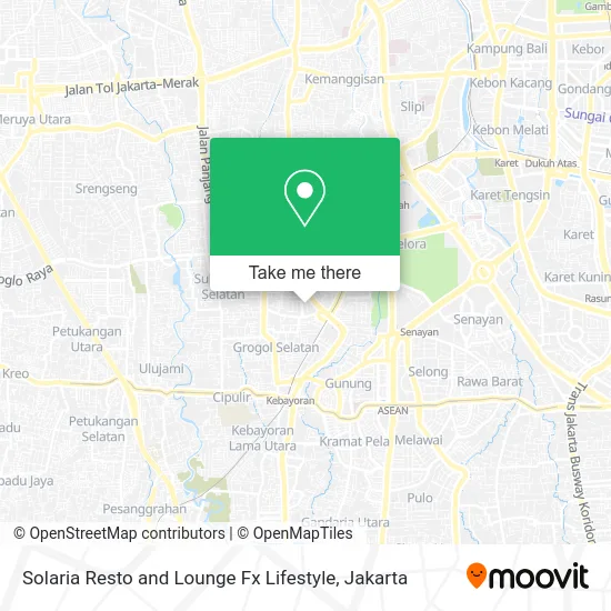 Solaria Resto and Lounge Fx Lifestyle map