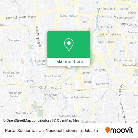Partai Solidaritas Uni Nasional Indonesia map
