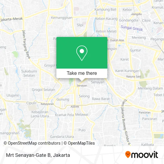 Mrt Senayan-Gate B map