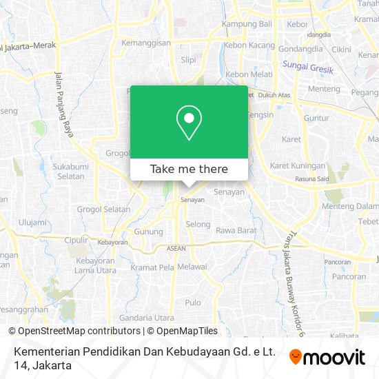 Kementerian Pendidikan Dan Kebudayaan Gd. e Lt. 14 map