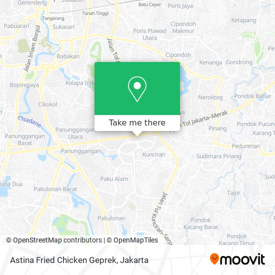 Astina Fried Chicken Geprek map