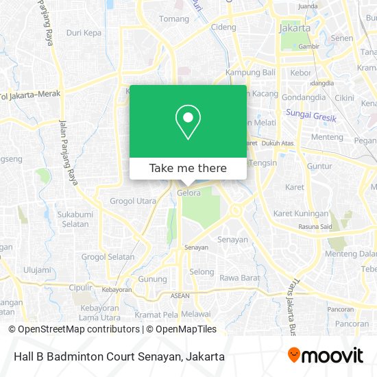 Hall B Badminton Court Senayan map