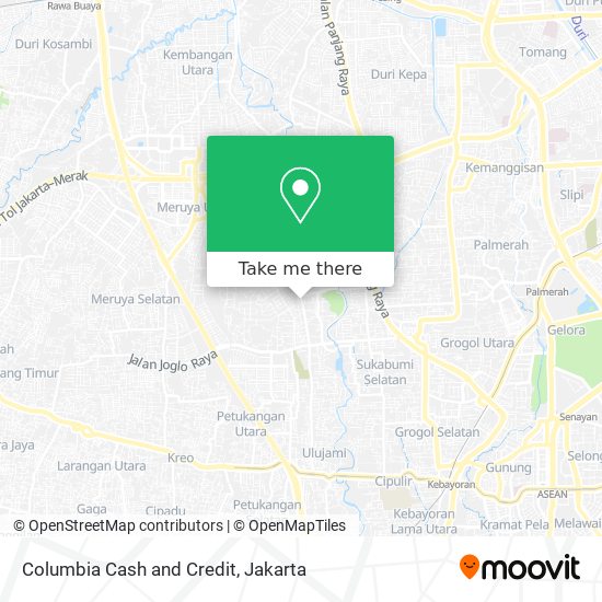 Columbia Cash and Credit map