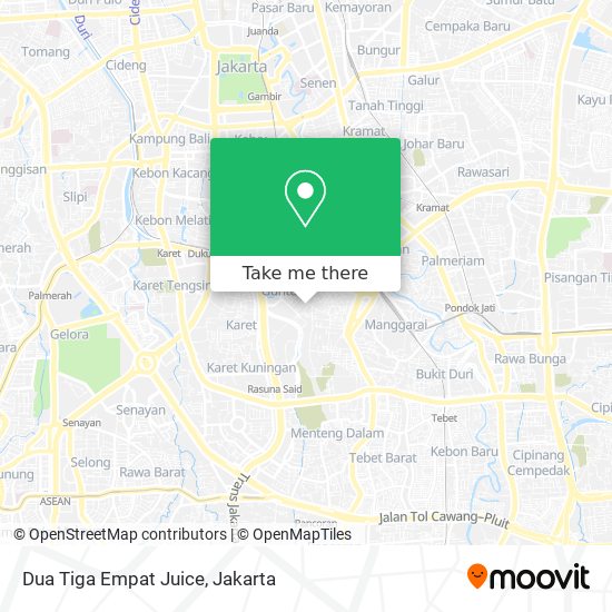 Dua Tiga Empat Juice map