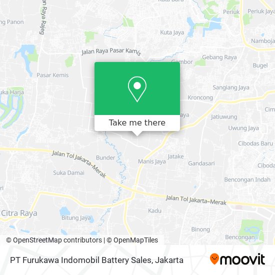 PT Furukawa Indomobil Battery Sales map