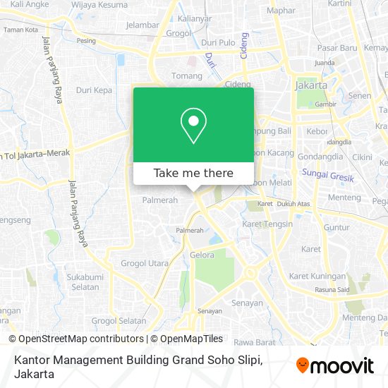 Kantor Management Building Grand Soho Slipi map