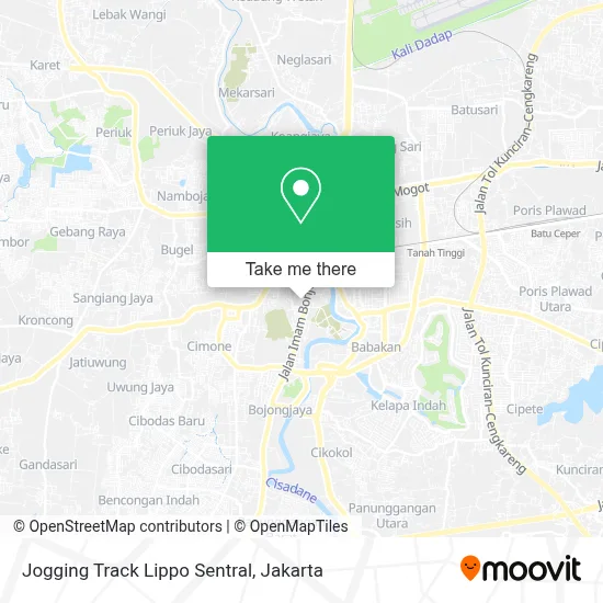 Jogging Track Lippo Sentral map