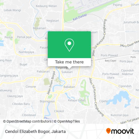 Cendol Elizabeth Bogor map