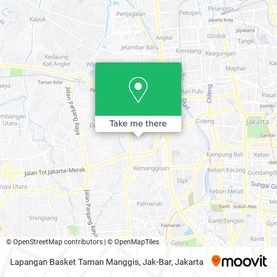 Lapangan Basket Taman Manggis, Jak-Bar map