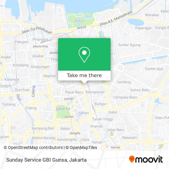 Sunday Service GBI Gunsa map