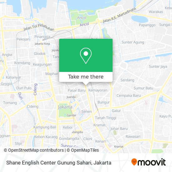 Shane English Center Gunung Sahari map