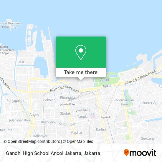 Gandhi High School Ancol Jakarta map