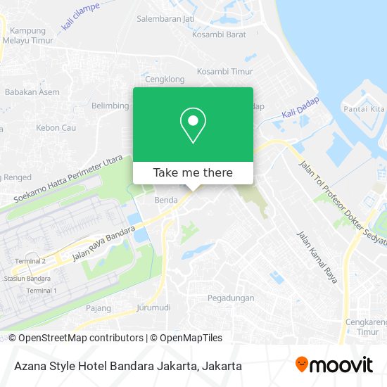 Azana Style Hotel Bandara Jakarta map