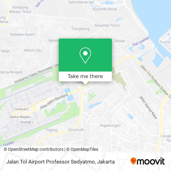 Jalan Tol Airport Professor Sedyatmo map