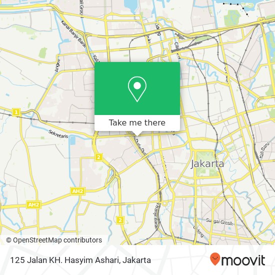 125 Jalan KH. Hasyim Ashari map