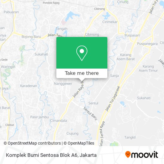 Komplek Bumi Sentosa Blok A6 map