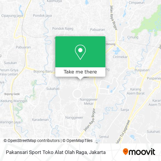 Pakansari Sport Toko Alat Olah Raga map