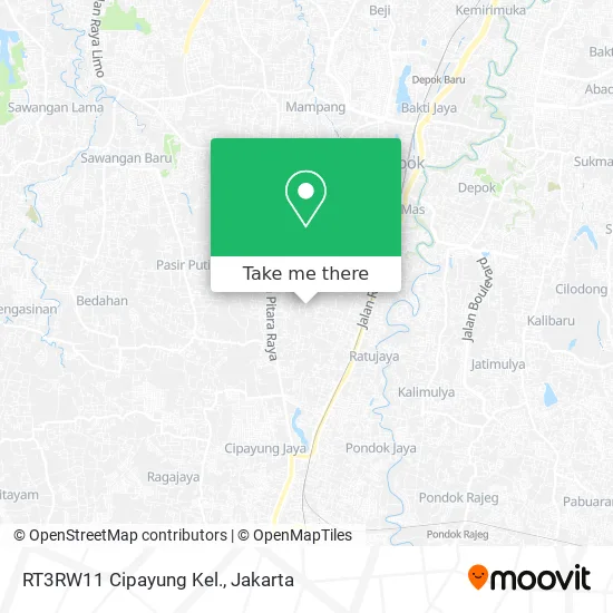 RT3RW11 Cipayung Kel. map