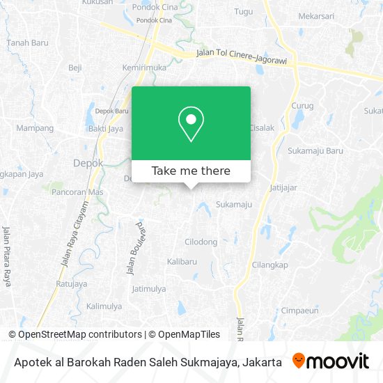 Apotek al Barokah Raden Saleh Sukmajaya map