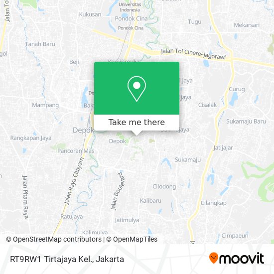 RT9RW1 Tirtajaya Kel. map