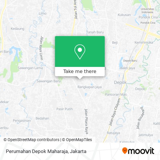 Perumahan Depok Maharaja map