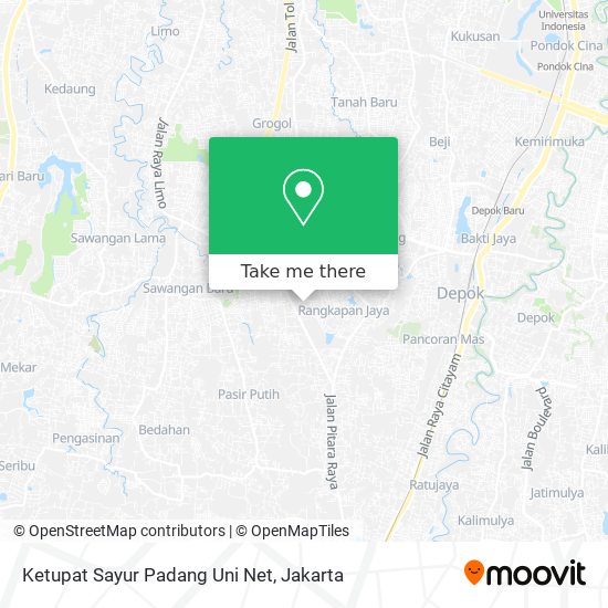 Ketupat Sayur Padang Uni Net map