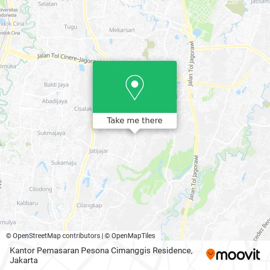 Kantor Pemasaran Pesona Cimanggis Residence map