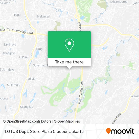 LOTUS Dept. Store Plaza Cibubur map