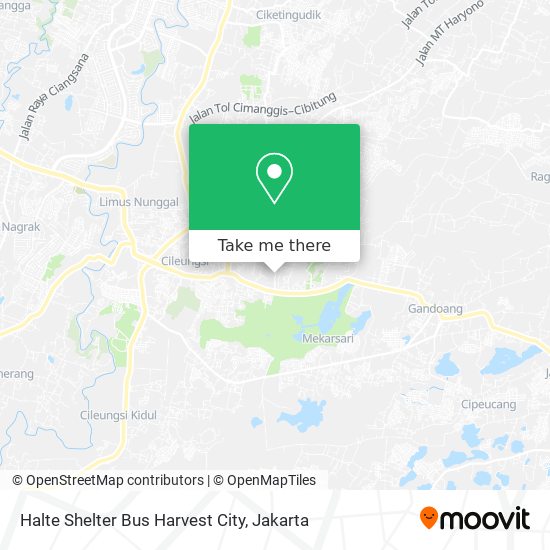 Halte Shelter Bus Harvest City map